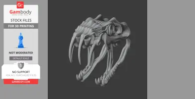 Tiger Snake Skull - Skull Replica STL