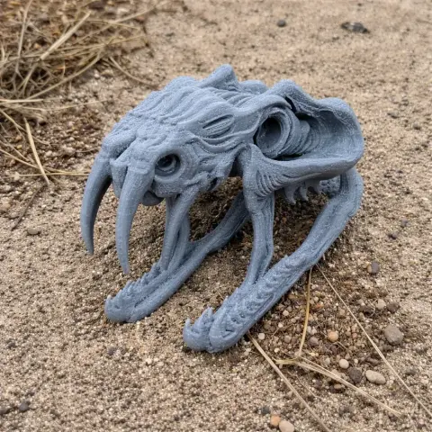 Tiger Snake Skull - Skull Replica STL
