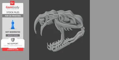 Tiger Snake Skull - Skull Replica STL