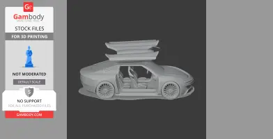 DeLorean Alpha5 - Scale Vehicle STL