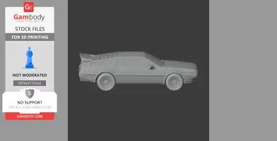 DeLorean DMC-12 - Scale Vehicle STL