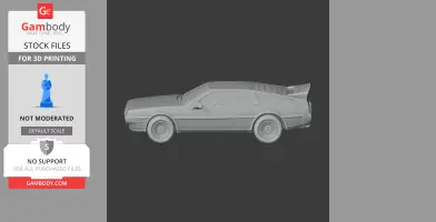 DeLorean DMC-12 - Scale Vehicle STL