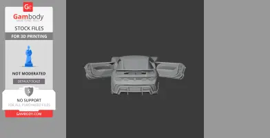3D STL model of a Denza Z car with open doors, designed for 3D printing.
