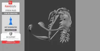 3D model of a Timber Rattlesnake skull, showing detailed fangs and jaw structure.