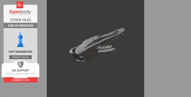 3D model of a Timurlengia dinosaur skull with detailed jaws and teeth, intended for 3D printing.