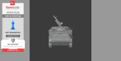 3D model of MT-LBu tank with turret and tracks, suitable for 3D printing.
