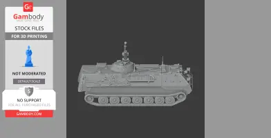 Detailed 3D model of an MT-LBu tank, side view, ready for 3D printing.