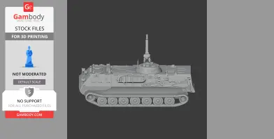 Detailed 3D model of an MT-LBu tank with tracks and turret, for 3D printing.