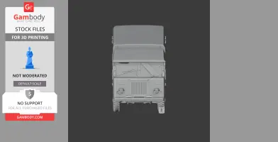 Front view of a detailed Mowag T1 4×4 tank model for 3D printing.