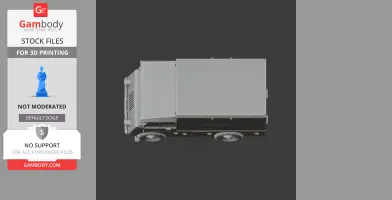 A 3D model of a Mowag T1 4x4 tank viewed from the side, designed for 3D printing on a dark background.