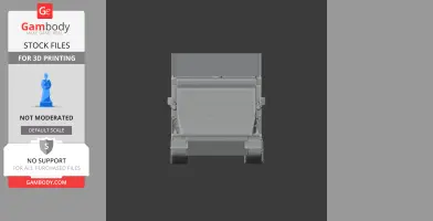 Front view of a 3D model of a multiple rocket launcher atop tank tracks.