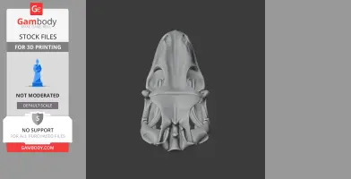 3D model of a Tokay gecko skull, viewed from the top on a dark background.