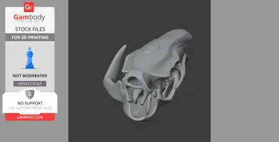 A 3D model of a Tornieria skull, featuring detailed and intricate bone structures for printing.