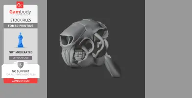 3D model of a detailed Tornieria dinosaur skull for 3D printing.