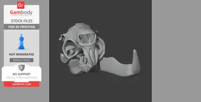 A detailed 3D model of a Tornieria dinosaur skull designed for 3D printing.
