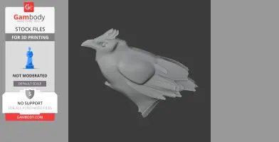 Banded ground cuckoo - Prehistoric Animal STL
