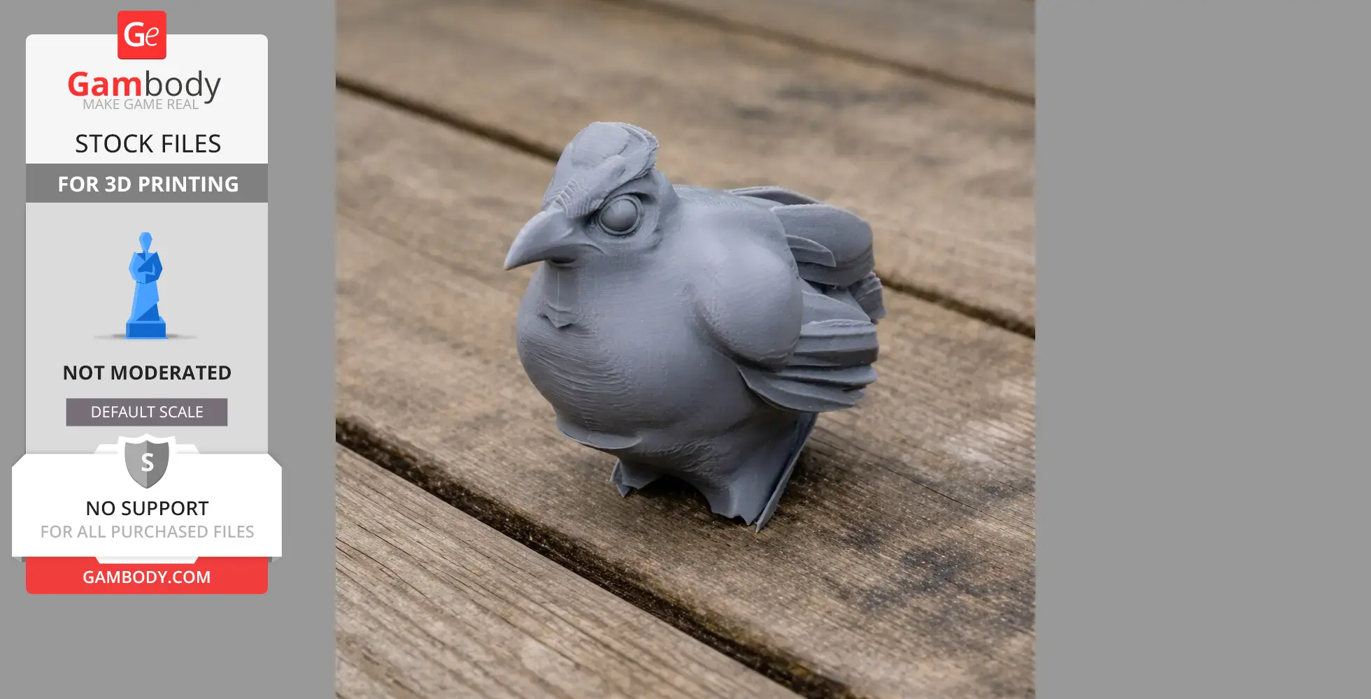 Banded ground cuckoo - Prehistoric Animal STL