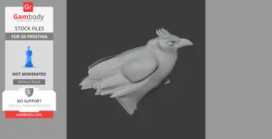 Banded ground cuckoo - Prehistoric Animal STL