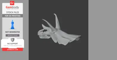 Tropeognathus Skull - Skull Replica STL