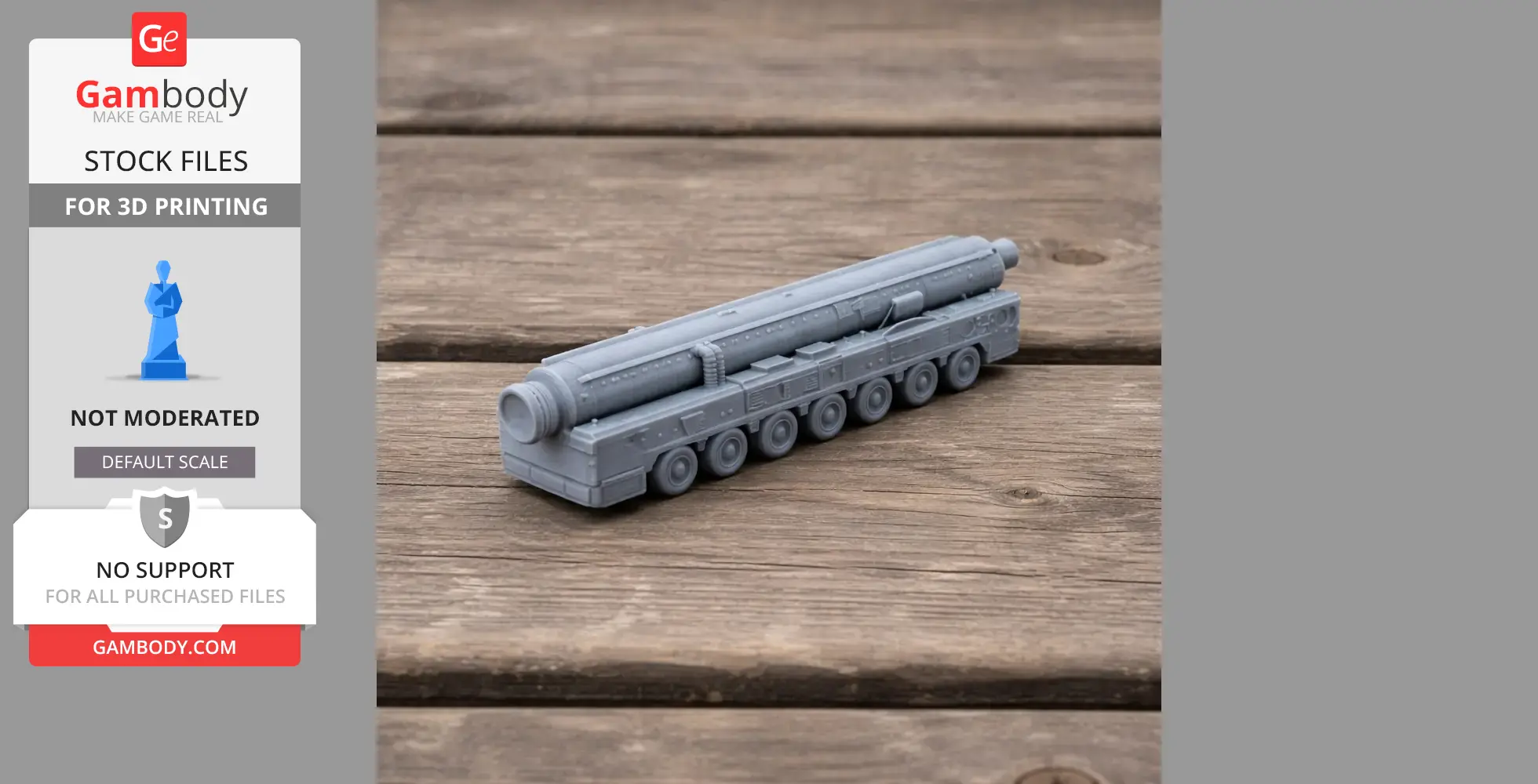 MZKT-79221 - Tank Model STL