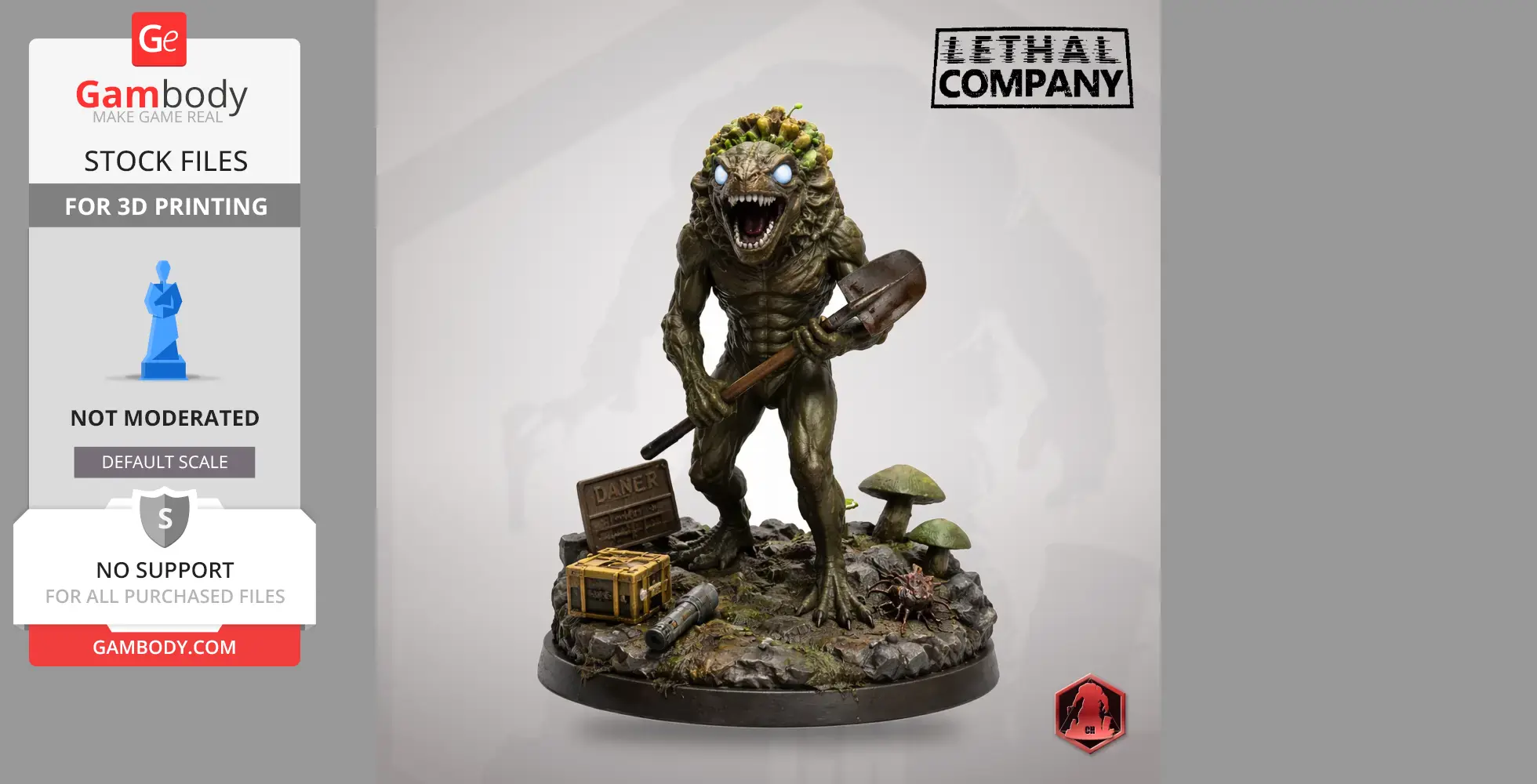 Spore Lizard - Lethal Company - Character Figure STL