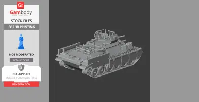3D model of a Nagmachon tank, showing detailed armor and turret, for 3D printing.