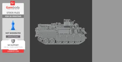 Detailed 3D model of Nagmachon tank for printing, featuring tracked base and armored turret.
