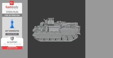 3D model of a Nagmachon tank, detailed with tracks and turret, side view, for 3D printing.