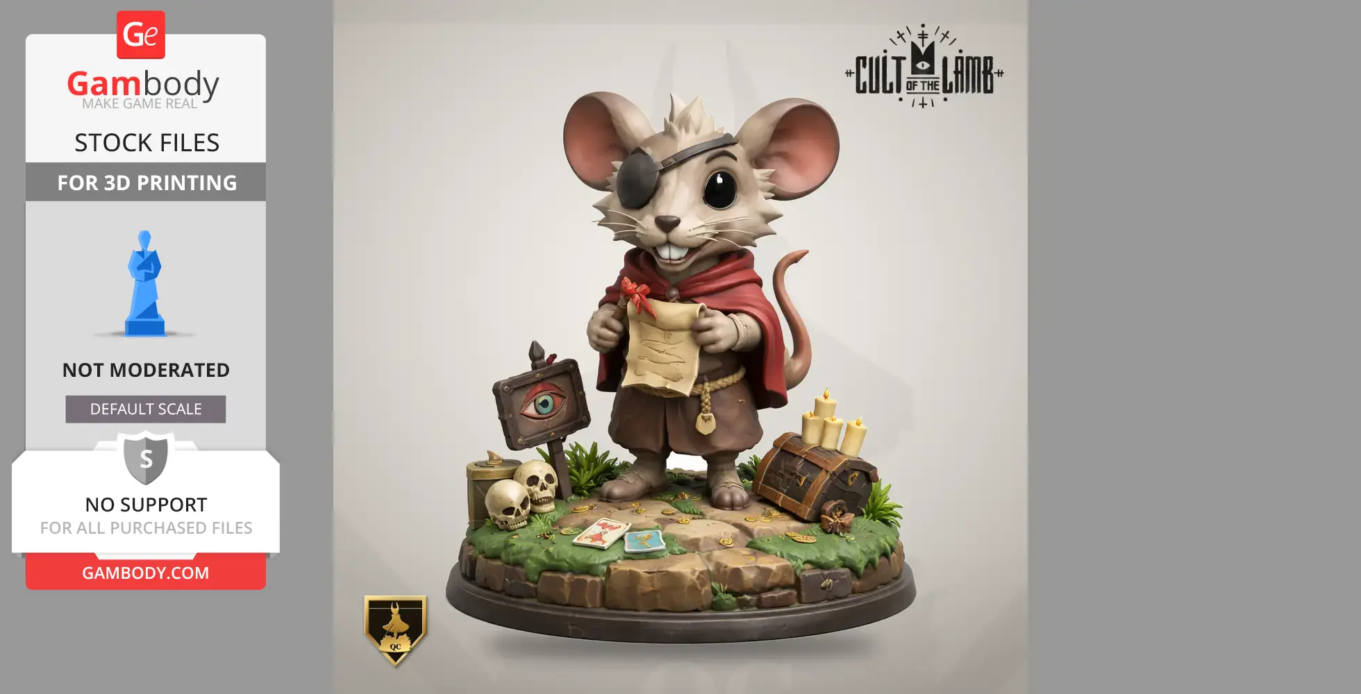Ratau - Cult of the Lamb - Character Figure STL