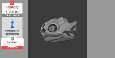 Twist-necked Turtle Skull - Skull Replica STL