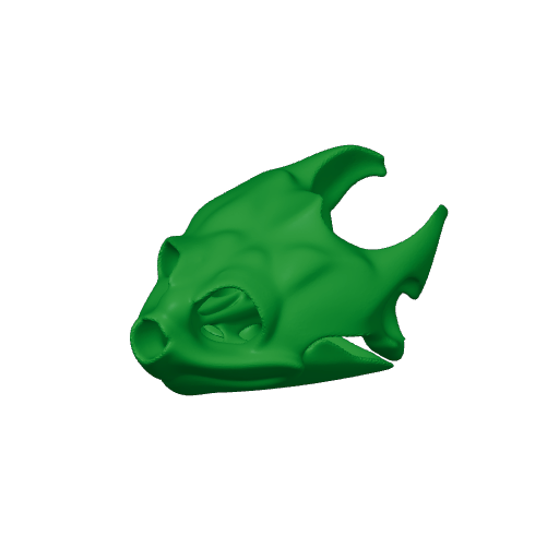 Twist-necked Turtle Skull.3mf