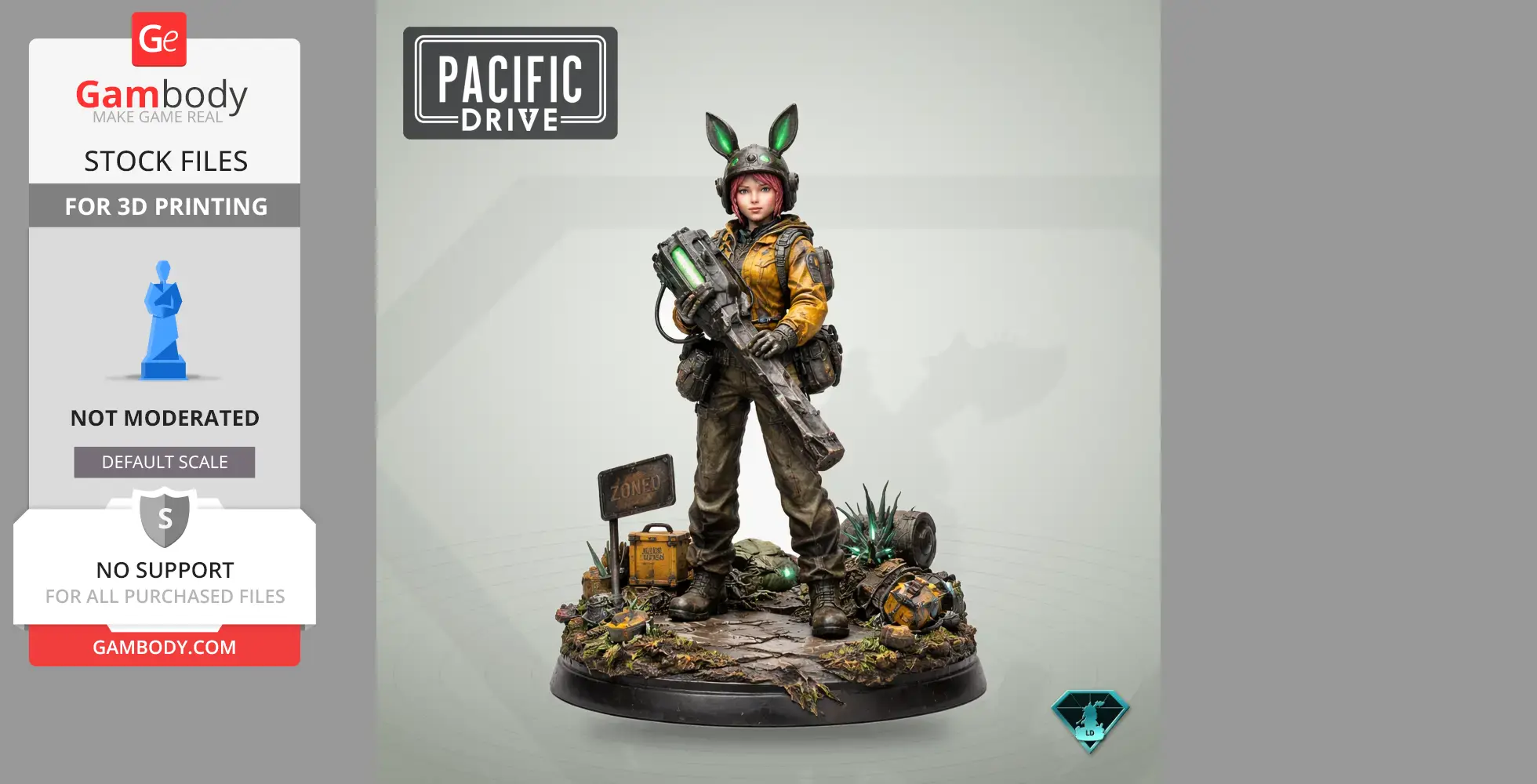 Bunny-Ear Scavenger - Pacific Drive - Character Figure STL