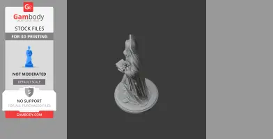 Saint Apronia of Toul - Devotional Statue - STL 3D Print