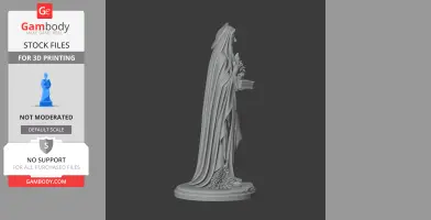 Saint Apronia of Toul - Devotional Statue - STL 3D Print