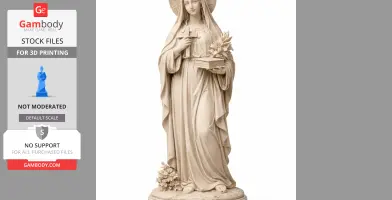 Saint Apronia of Toul - Devotional Statue - STL 3D Print
