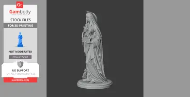 Saint Apronia of Toul - Devotional Statue - STL 3D Print