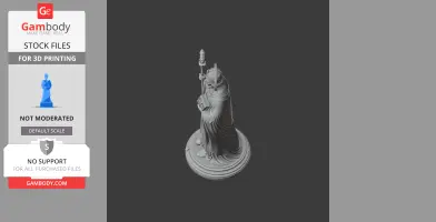 Saint Aprus of Toul - Devotional Statue - STL 3D Print
