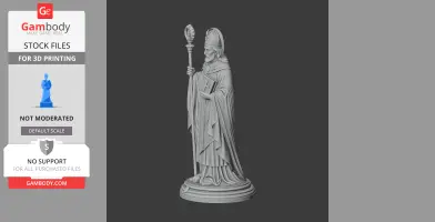 Saint Aprus of Toul - Devotional Statue - STL 3D Print