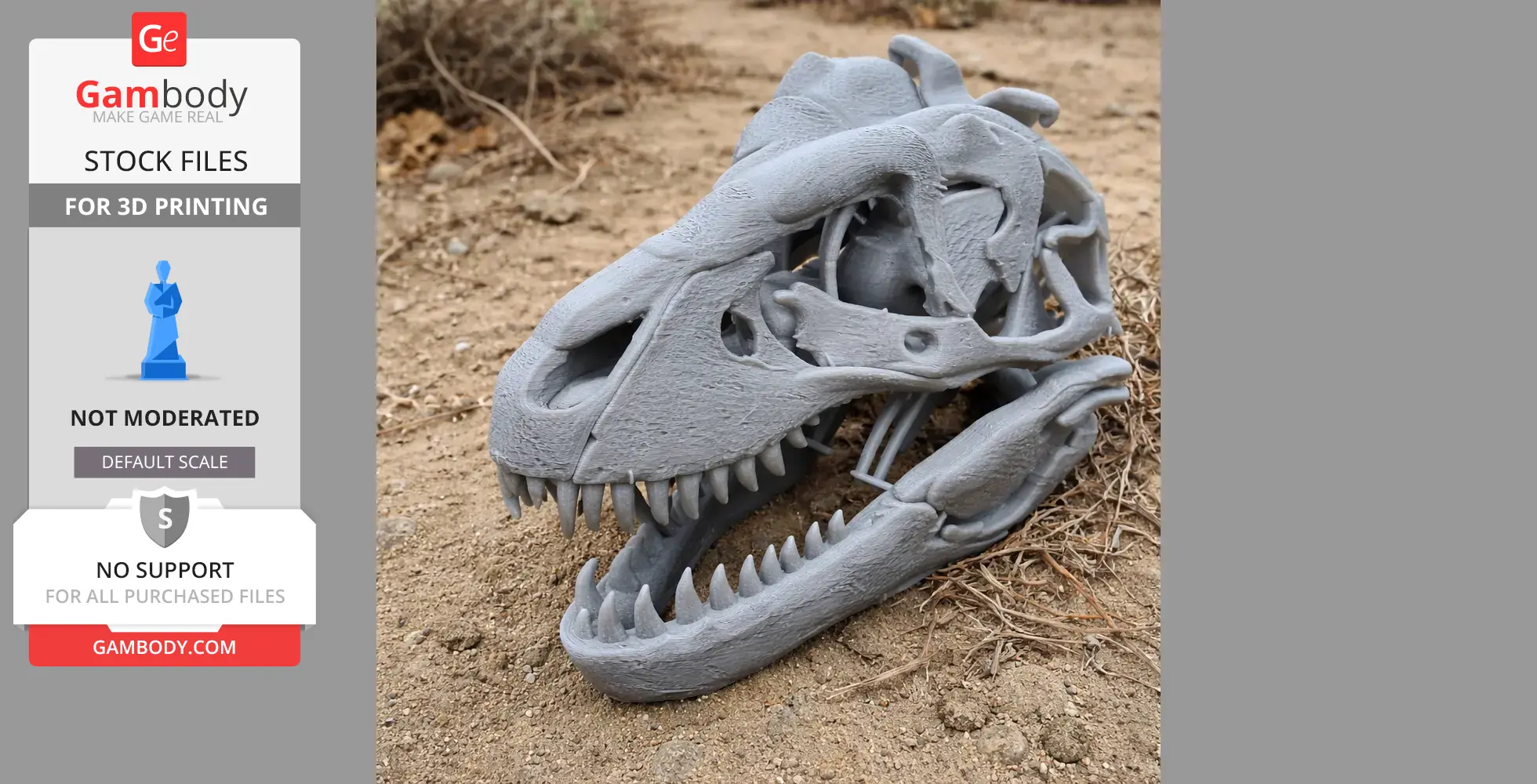 Tyrannosaurus Rex Skull - Skull Replica STL