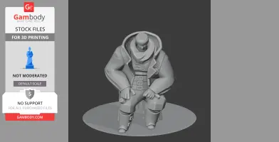 Maine Cyberpunk 2077 Figurine - Character Figure STL