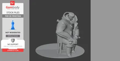 Maine Cyberpunk 2077 Figurine - Character Figure STL