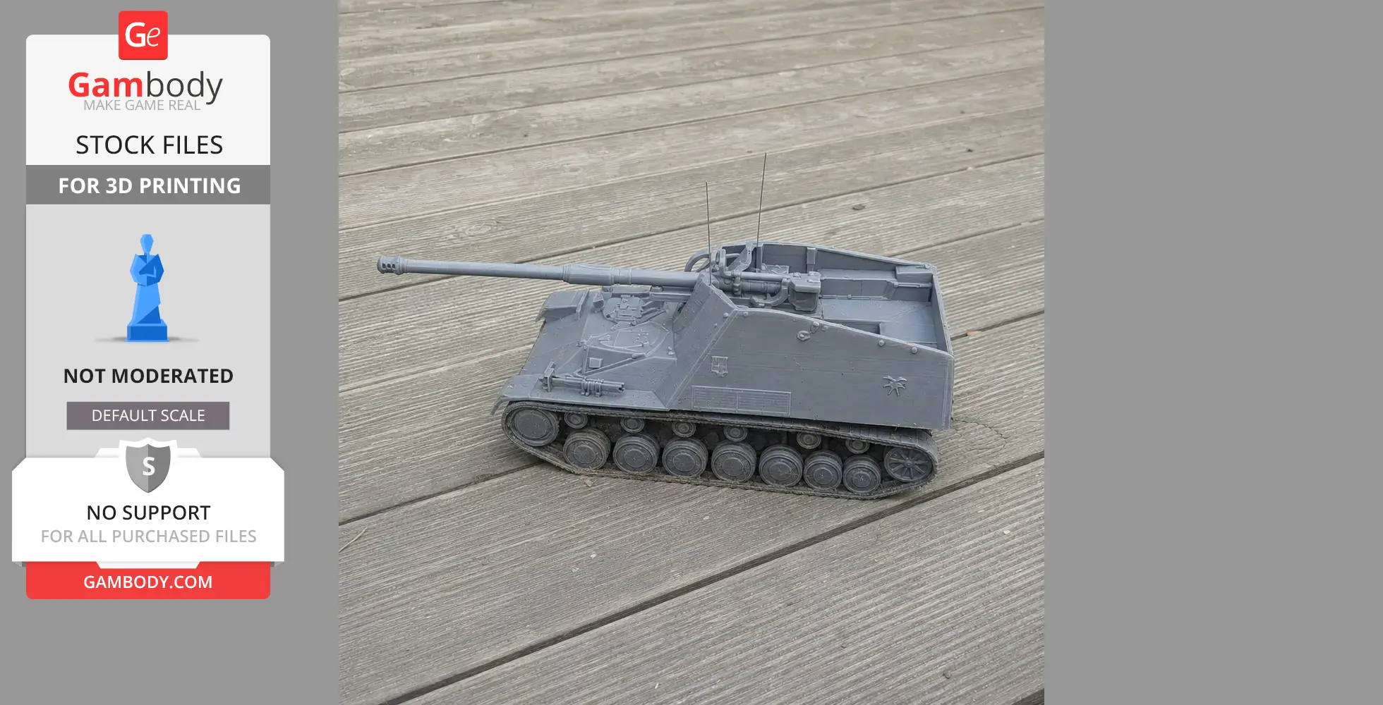 Nashorn tank - Tank Model STL