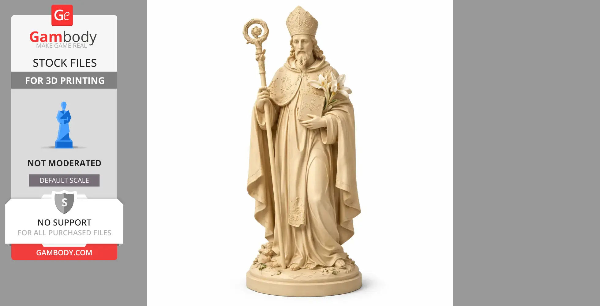 Saint Aquilinus of Fossombrone - Devotional - STL 3D Print