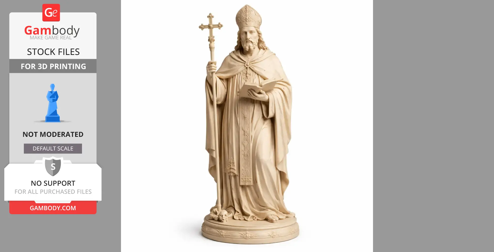 Saint Aquilinus of Milan - Devotional Statue - STL 3D Print