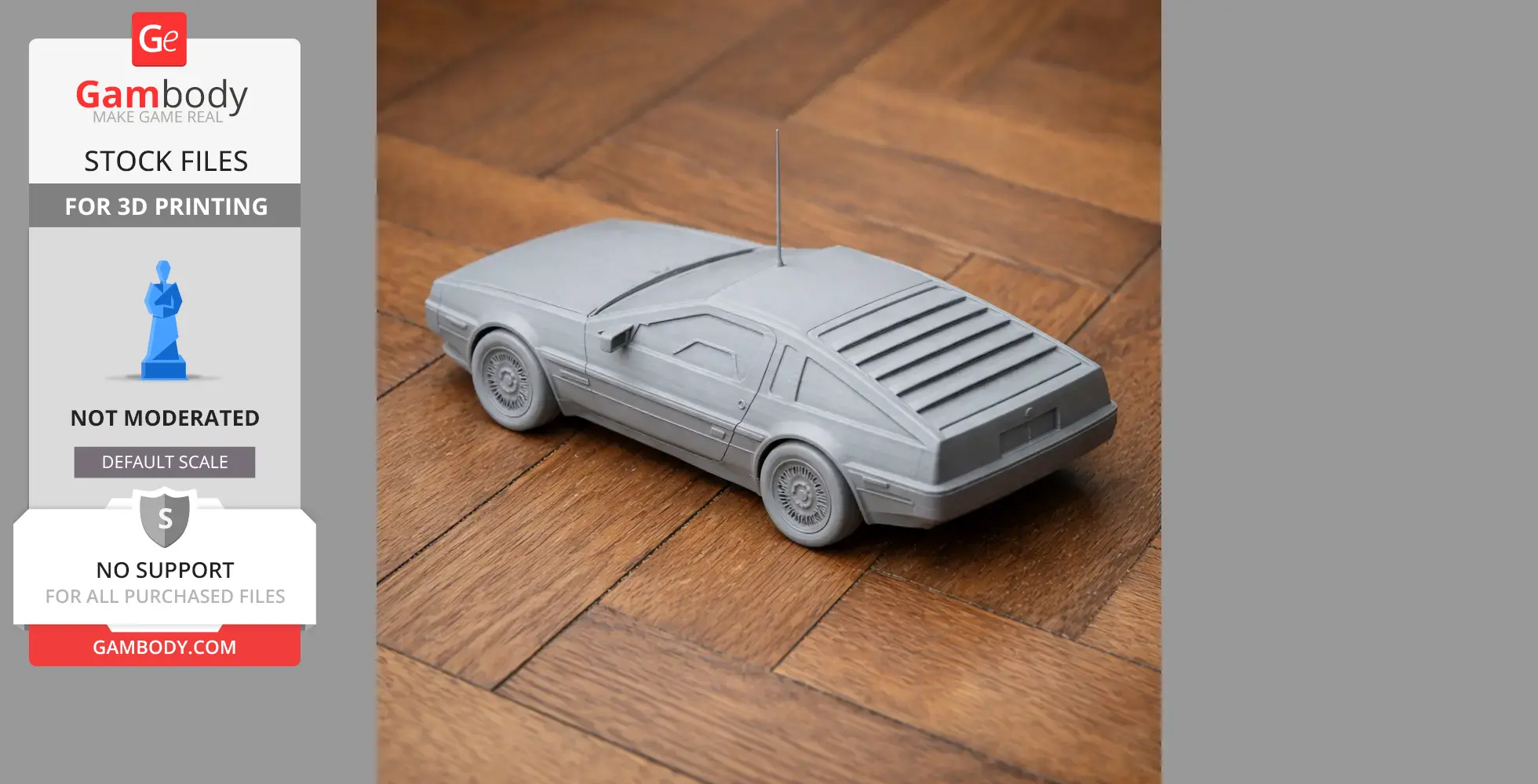 DMC DeLorean - Scale Vehicle STL