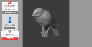 Banded yellow robin - Prehistoric Animal STL