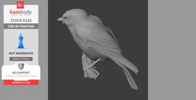Banded yellow robin - Prehistoric Animal STL