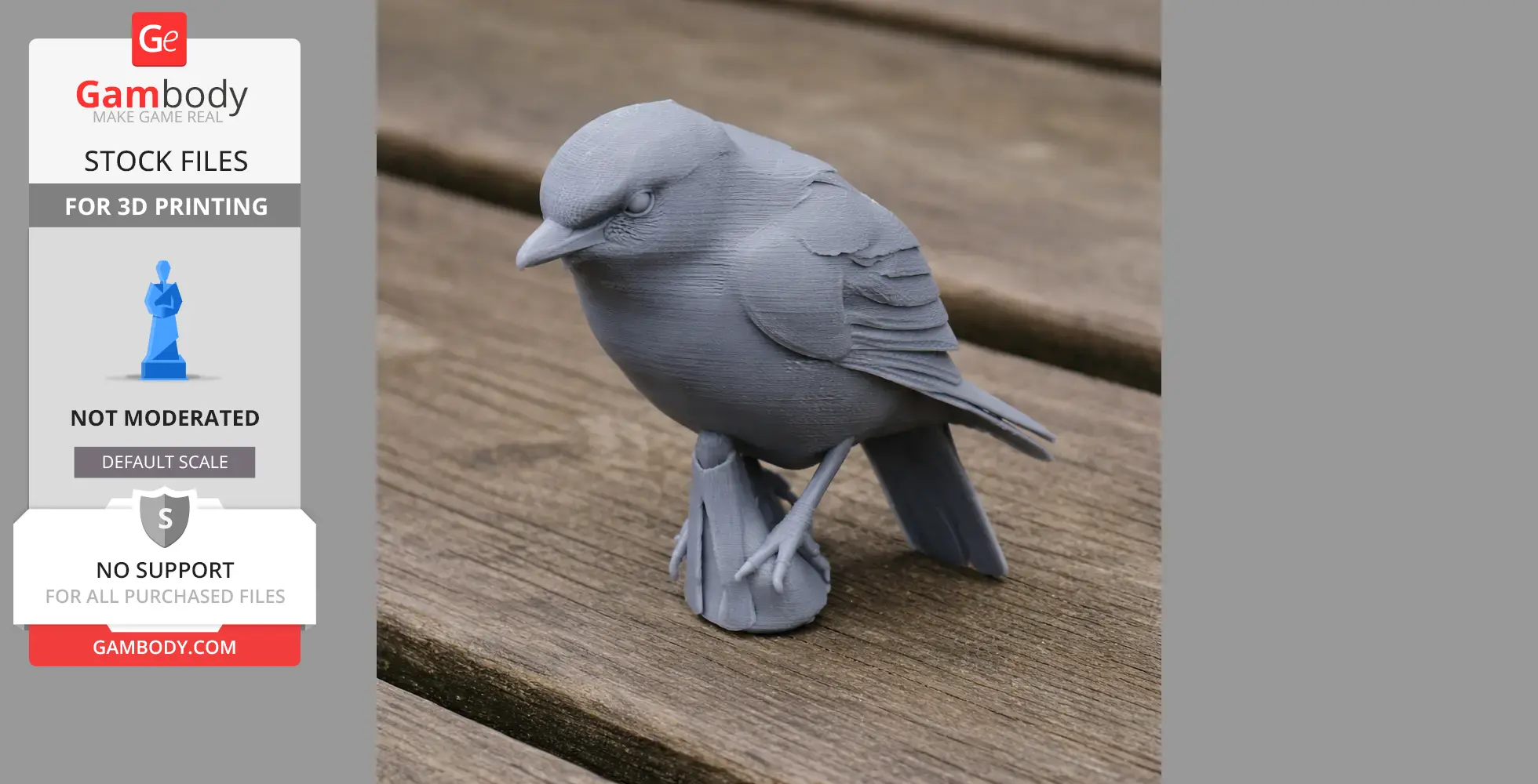 Banded yellow robin - Prehistoric Animal STL