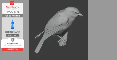 Banded yellow robin - Prehistoric Animal STL