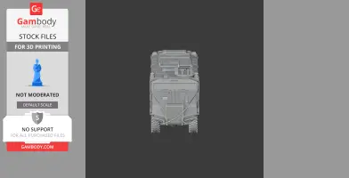 Front view of a detailed 3D model of the Nexter Titus tank for printing.